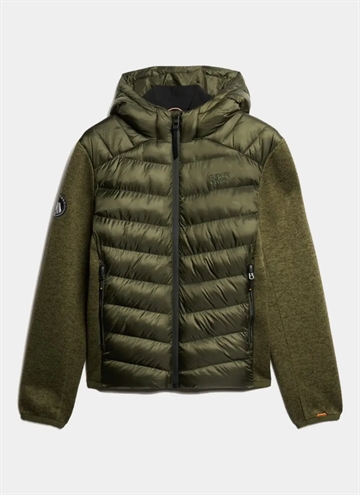 Superdry Hooded Knit Storm Hybrid Jakke